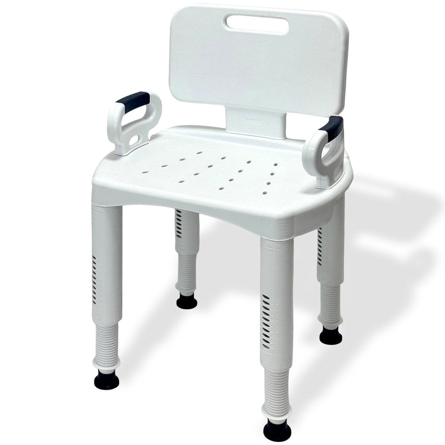 Orthonica Premium Adjustable Shower Chair with Armrests 158kg Capacity-0