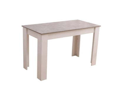 NNEDSZ Dining Table Rectangular Wooden 120M-Grey&amp;White-0