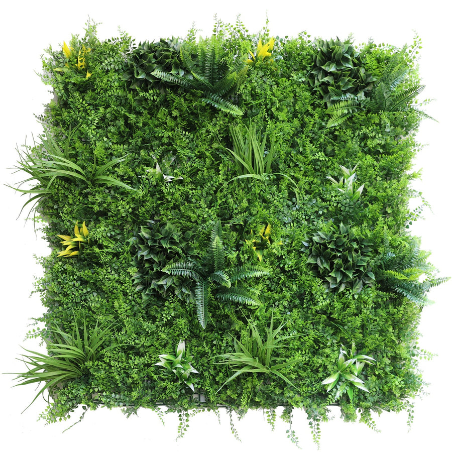 NNEDSZ YES4HOMES 1 SQM Artificial Plant Wall Grass Panels Vertical Garden Foliage Tile Fence 1X1M Green-0