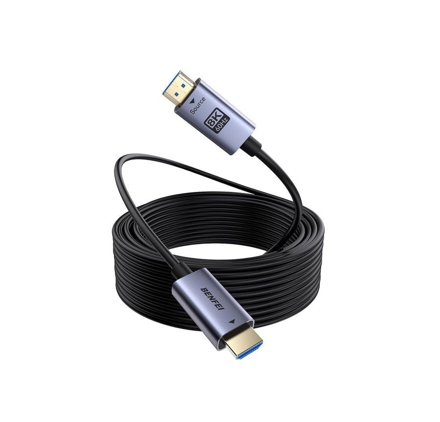 BENFEI 000450GY-100F 8K HDMI 2.1 Fiber Optic Cable 100ft 48Gbps 4K240Hz CL3 eARC HDR