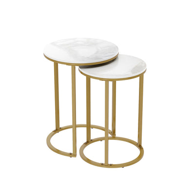 NNEDSZ Interior Ave - Deva Gold Nested Side Table Set-0