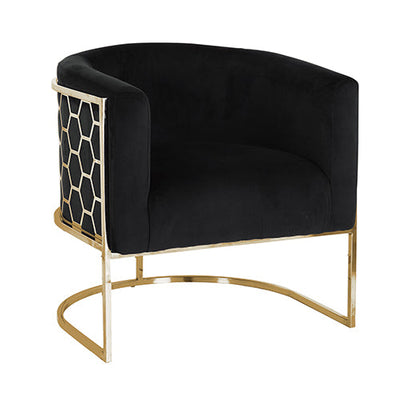 NNEDSZ Vinatge Arm Chair Black Velvet-0
