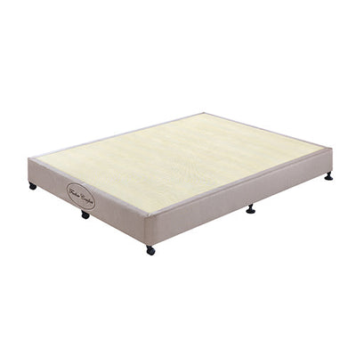 NNEDSZ Base Ensemble Double Size Solid Wooden Slat in Beige with Removable Cover-0
