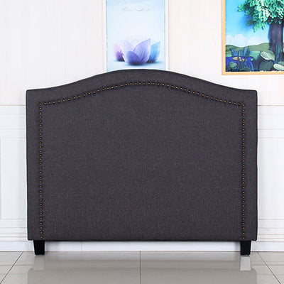 NNEDSZ Head Queen Size Charcoal Headboard with Curved Design Upholstery Linen Fabric-0