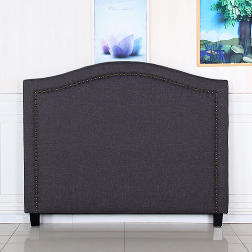 NNEDSZ Head Queen Size Charcoal Headboard with Curved Design Upholstery Linen Fabric-0