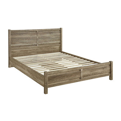 NNEDSZ Queen Size Bed Frame Natural Wood like MDF in Oak Colour-0