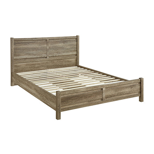 NNEDSZ Queen Size Bed Frame Natural Wood like MDF in Oak Colour-0