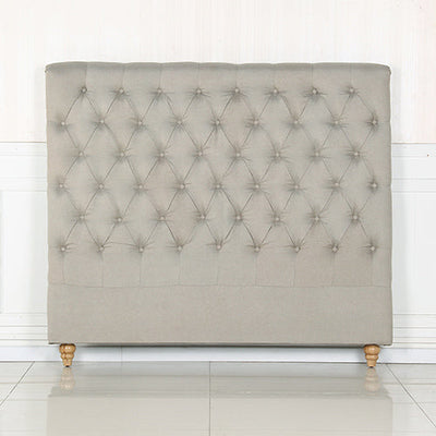 NNEDSZ Bed Head King Size French Provincial Headboard Upholsterd Fabric Beige-0
