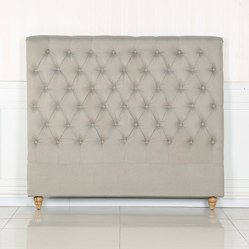 NNEDSZ Bed Head King Size French Provincial Headboard Upholsterd Fabric Beige-0