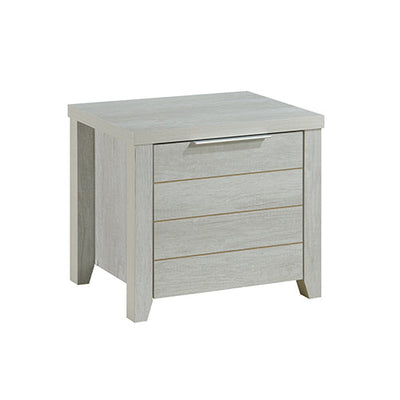 NNEDSZ Table 2 drawers Storage Table Night Stand MDF in White Ash-0