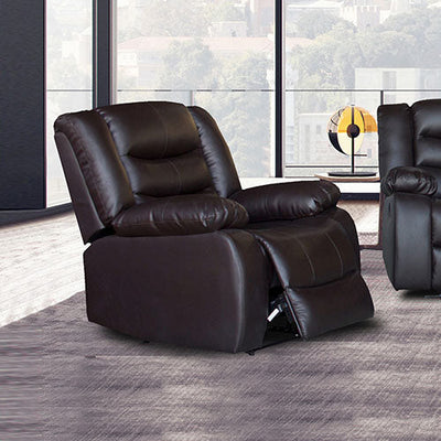 NNEDSZ Seater Recliner Sofa Chair In Faux Leather Lounge Couch Armchair in Brown-0