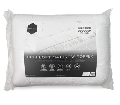 NNEDSZ 2000GSM STANDARD MICROFIBRE MATTRESS TOPPER - DOUBLE-0