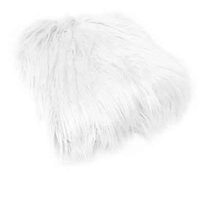 NNEDSZ Mia Luxury Long Hair Faux Fur Throw Rug 127 x 152 cm White-0