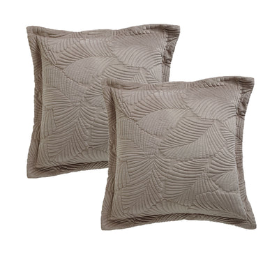 NNEDSZ Bianca Pair of Kairo Taupe European Pillowcases-0