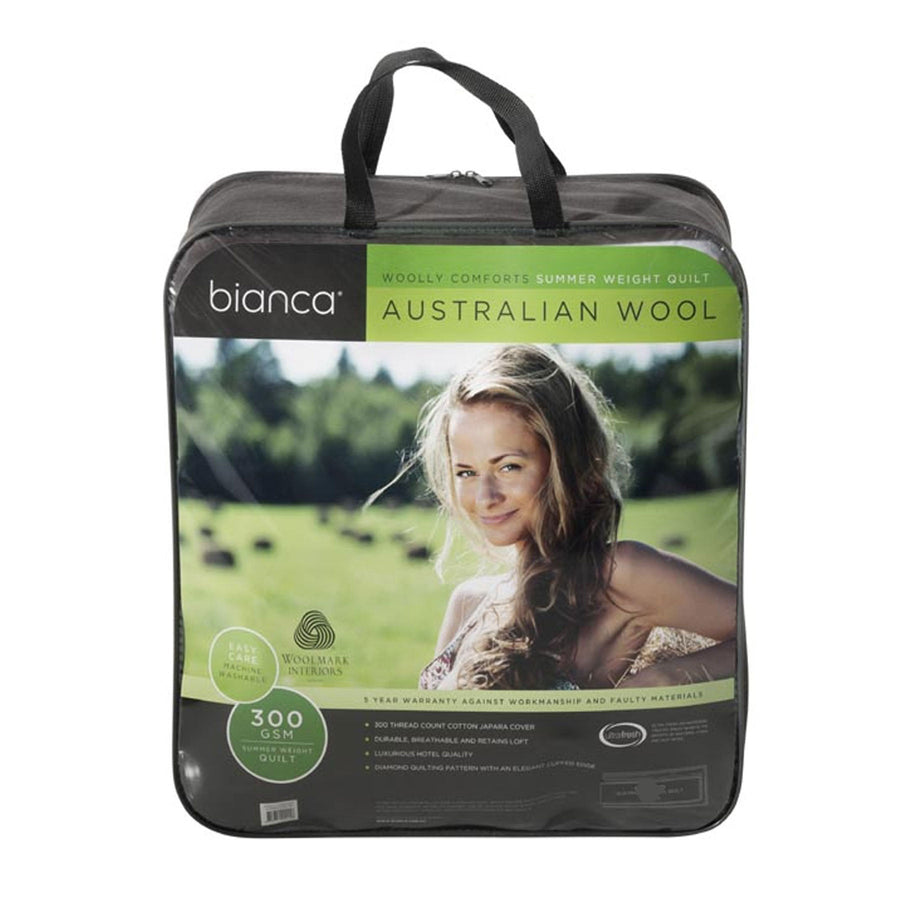 NNEDSZ Bianca 300GSM Woolly Comforts Summer Wool Quilt Queen-0
