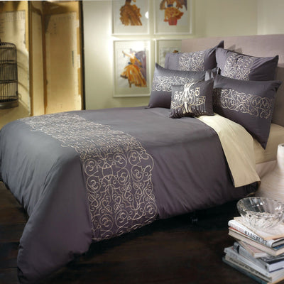 NNEDSZ Bianca Maddox Charcoal Quilt Cover Set Queen-0