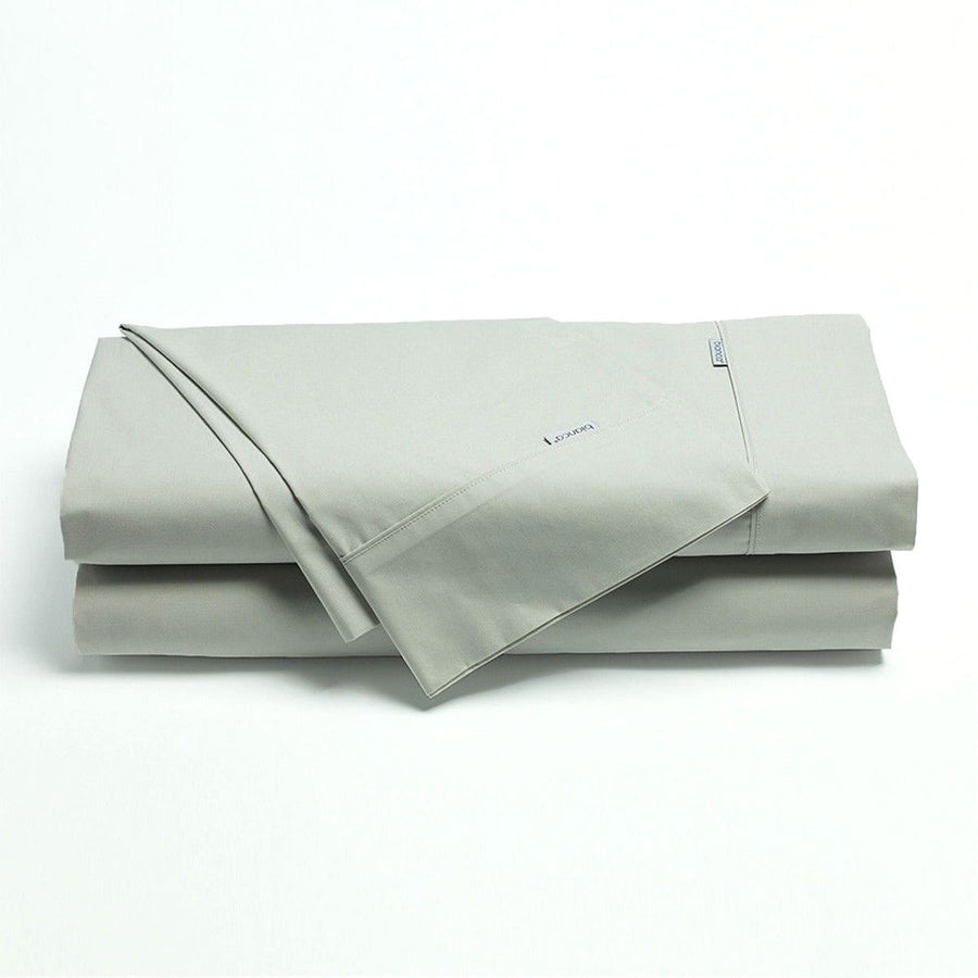 NNEDSZ Bianca Heston Cotton Percale Sheet Set Silver Super King-0