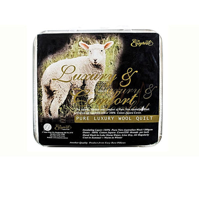 NNEDSZ Easyrest 500GSM Winter Weight Made Washable Wool Quilt Single-0