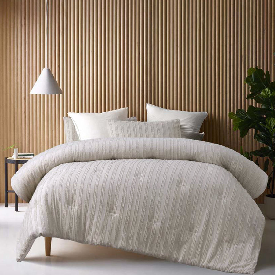 NNEDSZ Vintage Design Homewares Reflections Natural 3 Piece Comforter Set Queen-0