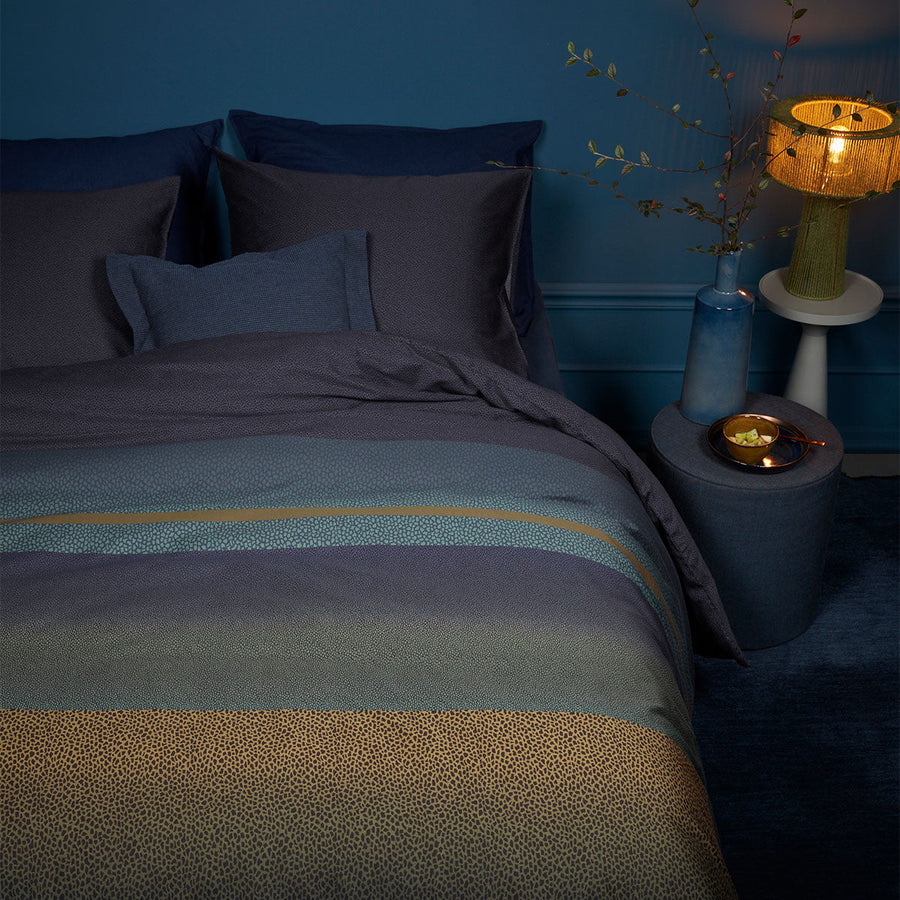 NNEDSZ Bedding House Lenny Blue Cotton Quilt Cover Set King-0