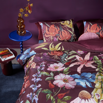 NNEDSZ Bedding House Lily Multi Cotton Floral Quilt Cover Set Queen-0