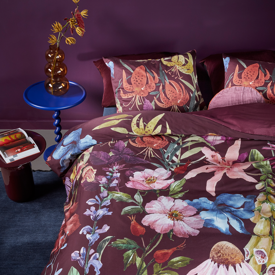 NNEDSZ Bedding House Lily Multi Cotton Floral Quilt Cover Set Queen-0