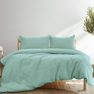 NNEDSZ Eddison Bluestone Light Quilted Embossed Quilt Cover Set Queen-0