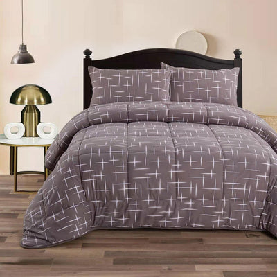 NNEDSZ Ramesses Winter Night 3- Piece Mink Flannel Comforter Set Queen-0