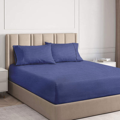 NNEDSZ Ramesses Royal Blue 2000TC Cooling Bamboo Combo Set Queen-0