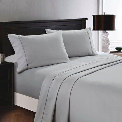 NNEDSZ Deluxe Linen 1200TC Cotton Rich Sheet Set Natural King Single-0