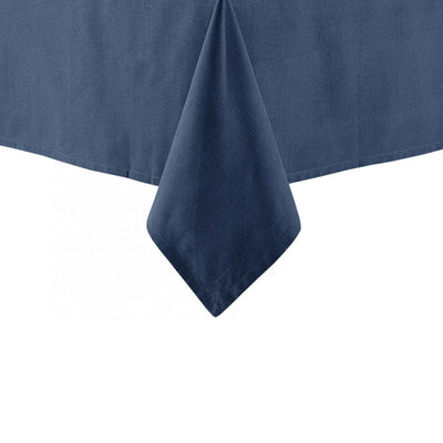NNEDSZ Base Navy Linen Look 100% Cotton Tablecloth 150 x 300 cm-0