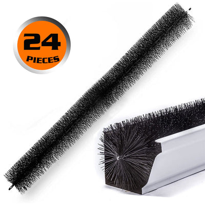 NNEDSZ 98x10cm 24Pc Gutter Brush Roof Leaf Guard Heavy Duty Twigs Filter Home Garden-0