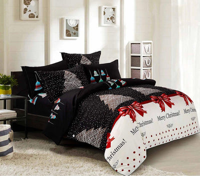 NNEDSZ Merry Super King Size Christmas Quilt/Duvet Cover Set-0