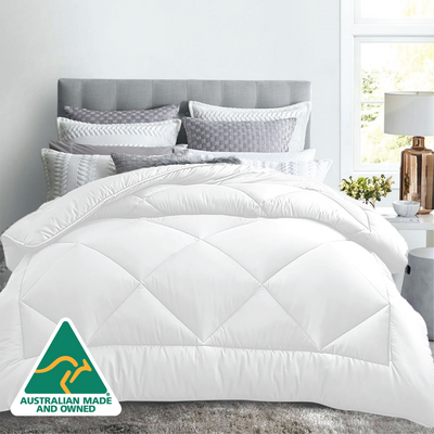 NNEDSZ Luxor All Season Microfibre Quilt 400GSM (Single) (Made in Aus)-0