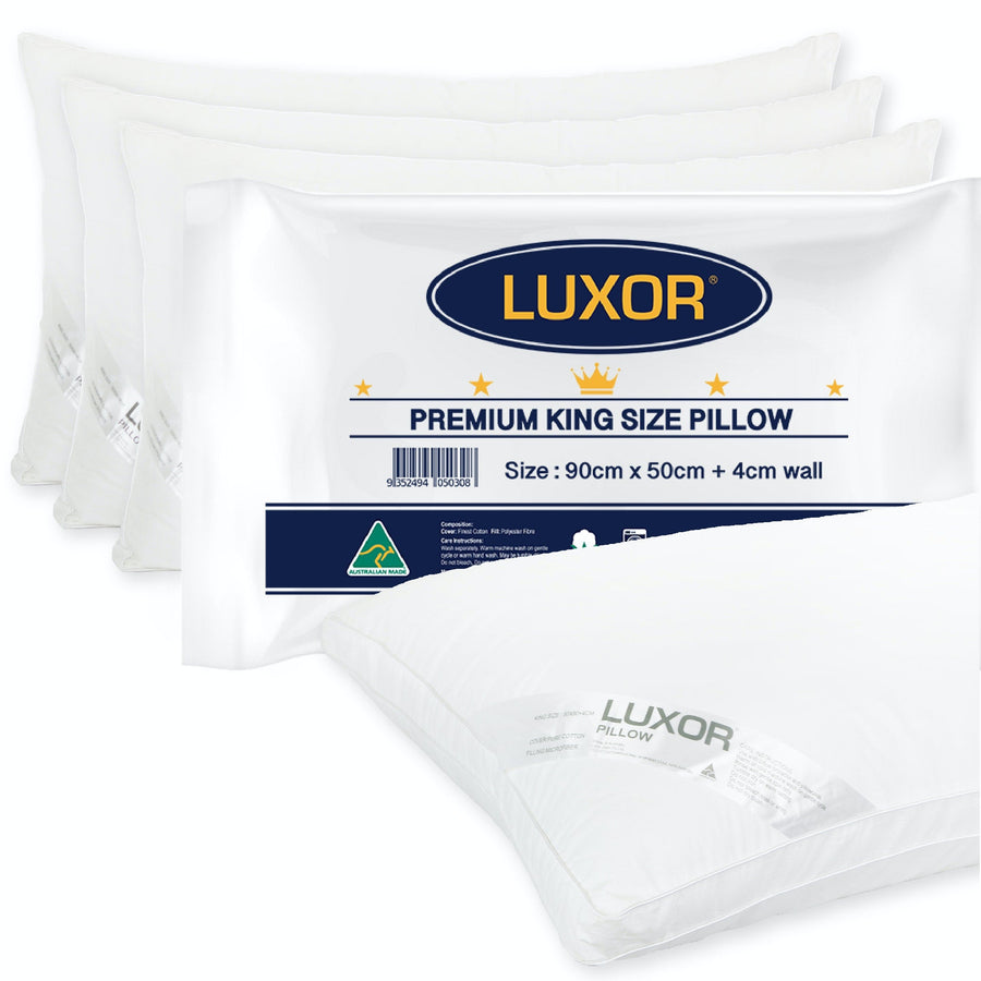 NNEDSZ Luxor Made Hotel King Size Pillow with 4cm Wall Four Pack-0