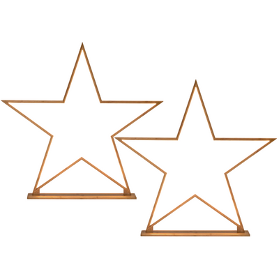 NNEDSZ 2x Large Bamboo Star w/ LED Strip Table Lamp Light Modern Minimalist Decor - Natural-0
