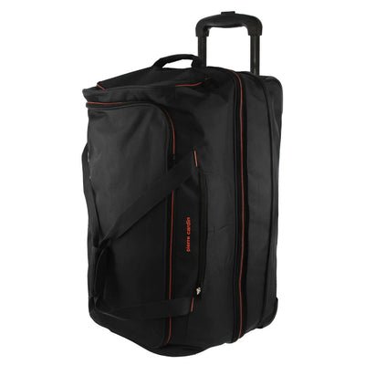 NNEDSZ Pierre Cardin Trolley Bag Large Soft Travel Luggage Wheeled Duffle 82cm - Black-0