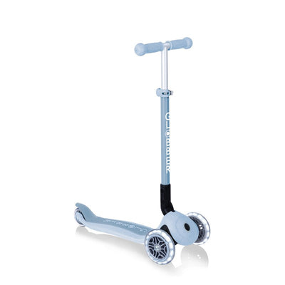 NNEDSZ Globber ECOLOGIC PRIMO Foldable Scooter with Lights - Blueberry-0