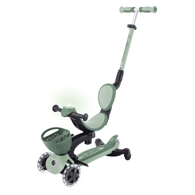 NNEDSZ Globber Go Up Baby Lights 360 - Sage/Olive-0