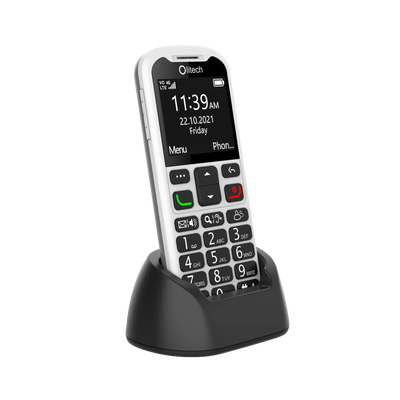 Olitech EasyMate 2 Seniors 4G Phone Big Buttons GPS Location - Black/White