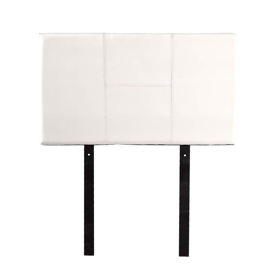 NNEDSZ PU Leather Single Bed Headboard Bedhead - White-0
