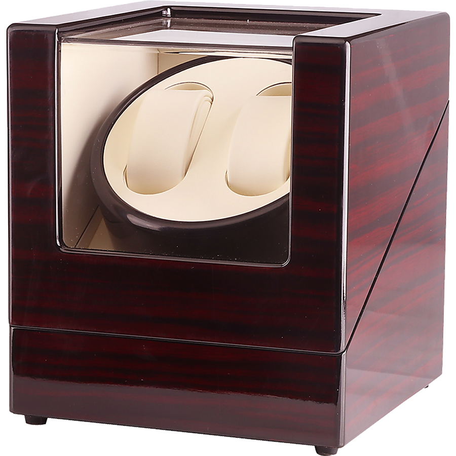 NNEDSZ Automatic Dual Watch Winder Wood Display Box Case Motor Rotation Storage-0