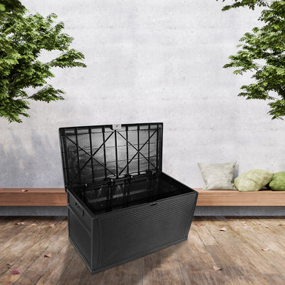NNEDSZ Deck Box Outdoor Storage Plastic Bench Box 450 Litre-0