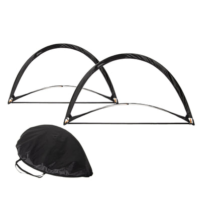 NNEDSZ Pair of Soccer Football Goals 180cm Pop Up Portable Quick Set Up-0