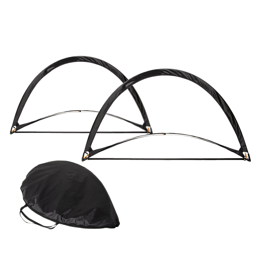 NNEDSZ Pair of Soccer Football Goals 180cm Pop Up Portable Quick Set Up-0