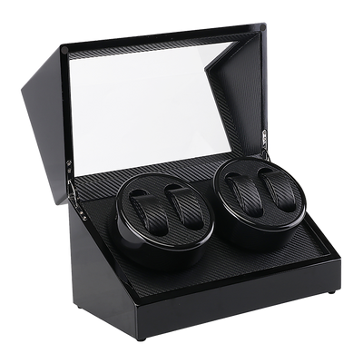 NNEDSZ Automatic Quad Watch Winder Wood Display Box Case Motor Rotation Storage-0