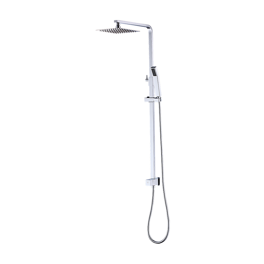 NNEDSZ WELS 8" Rain Shower Head Set Square Dual Heads Faucet High Pressure Hand Held-0