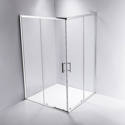 NNEDSZ 1200 x 800mm Sliding Door Nano Safety Glass Shower Screen By Della Francesca-0