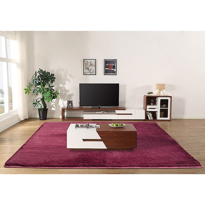 NNEDSZ 230x200cm Floor Rugs Large Shaggy Rug Area Carpet Bedroom Living Room Mat - Burgundy-0