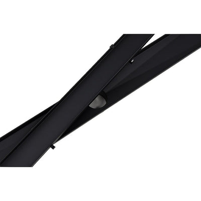 NNEDSZ 800mm Tile Insert Shower Bathroom Black Grate Drain w/Centre outlet Floor Waste-0